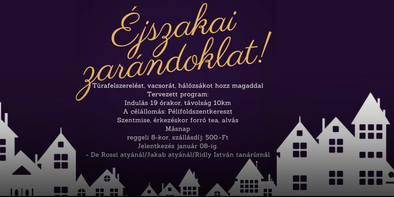 Nyergesújfalu - 2020-ban is éjszakai gyalogos zarándoklat