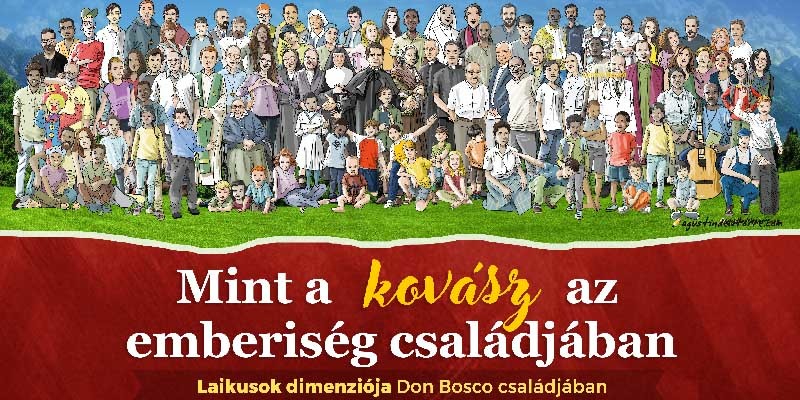 Száz személy képviseli Don Bosco családját a 2023. évi strenna másik plakátján