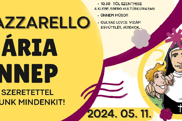 Meghívó Mazzarello Mária ünnepre Pesthidegkútra