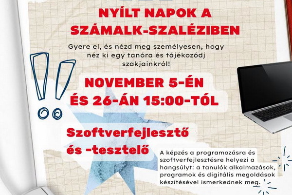 Újbuda - Nyílt napok a SZÁMALK-Szalézi Technikum és Szakgimnáziumban